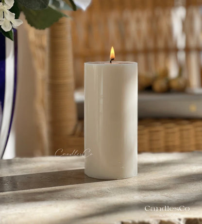 Regency Ivory White Pillar Candles