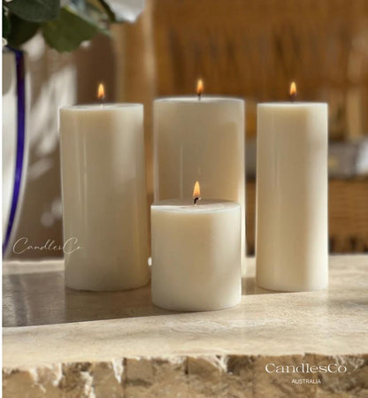 Regency Ivory White Pillar Candles